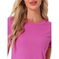 thumbnail image 5 of DARING DIVA Ribbed Knit Pajama Set Soft Short Sleeve Top XL Rose, 5 of 7