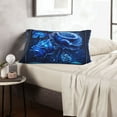 thumbnail image 5 of Plush Throw Pillow Covers, Blue Rose Butterfly Beautiful Pillow Cases with Invisible Zipper, Breathable Microfiber Pillow Cases Standard Size for Sleeping Bedroom Sofa Living Room, 5 of 5