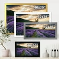 thumbnail image 4 of Designart 'Dramatic Clouds and Sunrise Over Lavender Field VII' Farmhouse Framed Art Print, 4 of 4