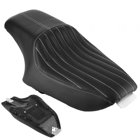 Qiilu Driver Passenger ,  Black Driver Passenger Two Up  Cushion Motorcycle Parts Fit For XL Iron 883 1200 48