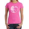 thumbnail image 1 of Women's Word Art T-Shirt - Yin Yang Cat, 1 of 2