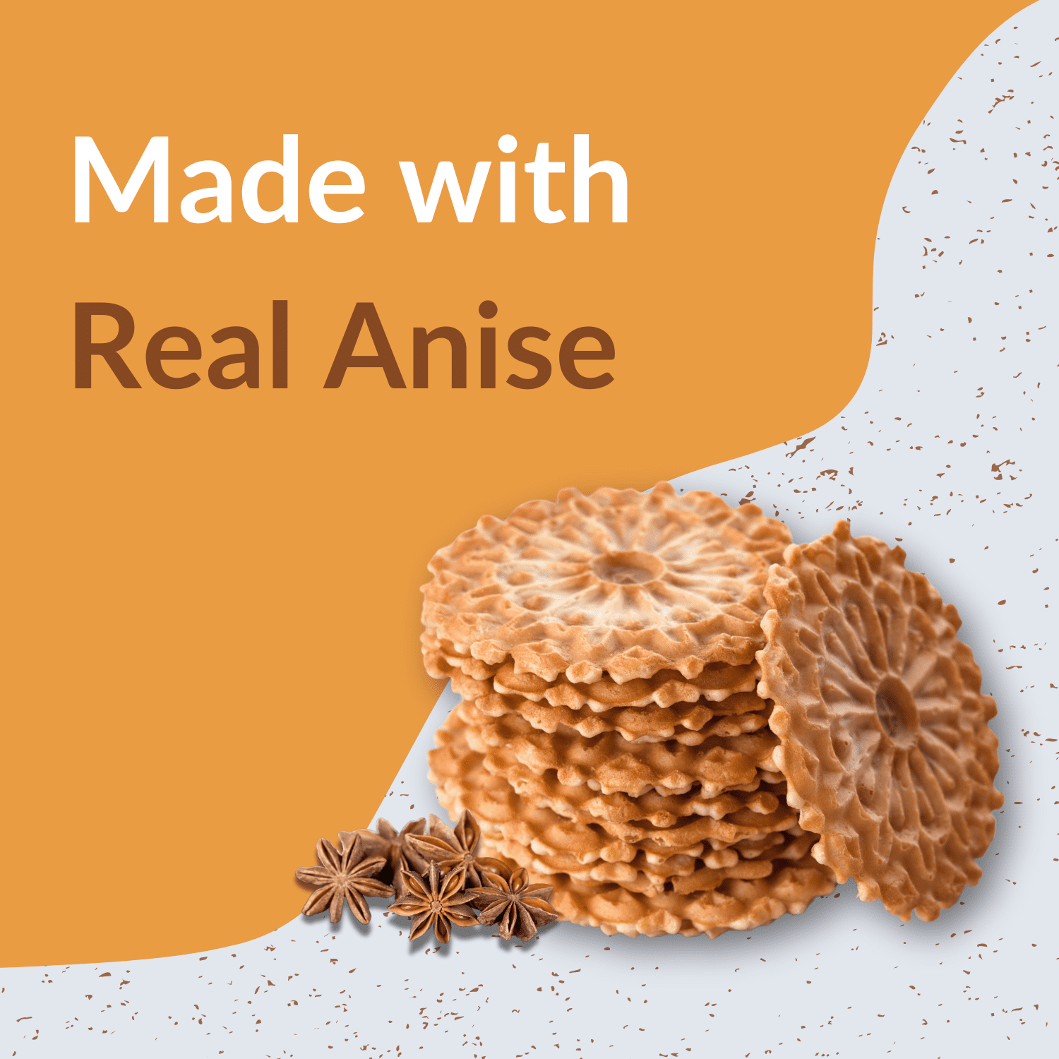 DeLallo Anise Pizzelle Cookies, Non-GMO, Kosher, 6 oz Container, (12 Pack)