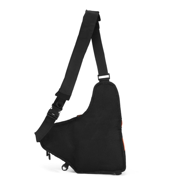 Ilure Sling Crossbody Backpack, Canvas Multi-Purpose Waterproof Outdoor Waist Bags forFishing Tactical Messenger Bag Men(32*39*12cm/12.6*15.4*4.7in)