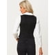 thumbnail image 4 of Chaleco de gamuza sintética para mujer Chaqueta sin mangas de fiesta con cordones Negro M, 4 of 6