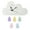 Multicolor, variant on Naierhg Nordic Wooden Cloud Raindrop Shaped Wall Clock Nursery Kids Room Decoration White