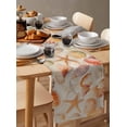thumbnail image 3 of Hokiten Table Runners 120 Inches Long Dress Scarves, Orange Shells Coastal Farmhouse Coffee/Dining/Kitchen Table Runner for Living Room, Summer Beach Starfish Burlap 13x120 Inch, 3 of 7