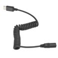 thumbnail image 2 of PULUZ 3,5 mm TRRS hembra a tipo C macho Adaptador de audio para micrófono en vivo Cable en espiral con resorte, 2 of 8