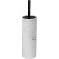 thumbnail image 1 of Acento Porte-Brosse Rond en Résine Amovible pour Toilettes Hautes en Marbre Blanc, 1 of 1