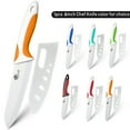 thumbnail image 5 of Ceramic Paring Knife Set 2-Piece Fruit Vegetable Knife with 6" Chef and 5" Utiity Knife with Blade Guard Pro Kitchen Knife Resistant Slicing Cutter, 5 of 7