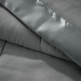 thumbnail image 3 of Down Blanket with Satin Trim, Lightweight Alternative Bedding Quilt, Soft Thin Quilted Blanket for All Seasons, Stain-Release and Moisture-Wicking, Charcoal, 3 of 7