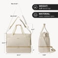thumbnail image 6 of Weekender Bags for Women Carry On Bag Travel Duffel Overnight Duffle Bag with Shoe Compartment 2Pcs Set, 6 of 7