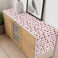 thumbnail image 4 of Valentine's Day Table Runner - 70 Inch Long, Kitchen Dining Table Runner Dresser Scarves, Sweet Love Heart Lines Romantic Red Farmhouse Decor for Coffee Tables Wedding Party Banquet, 4 of 8