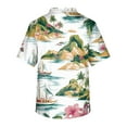thumbnail image 3 of Yiaimeir ‌Men's Printed Pocket T-Shirt V-Neck Short Sleeve Carefree Summer Style‌, 3 of 4