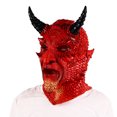 thumbnail image 2 of Máscara de látex de terror del rey de las mentiras del diablo malvado para adultos, accesorios para disfraces de Halloween, accesorios para disfraces de demonio, 2 of 5