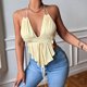 thumbnail image 2 of Camiseta Sin Mangas Para Mujer Tops Sin Mangas Blusa Casual Moda Causal Cuello en V Sólido Bandge Odeerbi ODB160386, 2 of 9
