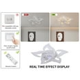 thumbnail image 5 of Garwarm Flower Ceiling Fans with Lights and Remote, 24 Inch Modern Low Profile Flush Mount Ceiling Fan, Dimmable LED Ceiling Light Fixture, Small Ceiling Fans for Bedroom, Kitchen, Indoor-White, 5 of 18