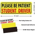 thumbnail image 2 of chasenew New Driver Magnet for Car, Please Be Patient Student Driver, 3Pcs New Driver Magnet Safety Warning Magnetic Reflective Rookie Driver Bumper Sticker,Car Exterior Accessories, 2 of 6