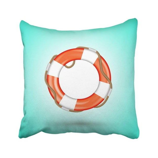 RYLABLUE Lifeguard Life Buoy Lifesaver Object Rescue Safe Safety Security Pillowcase Cover 20x20 inch
