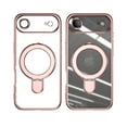 thumbnail image 2 of [Ring Compatible with MagSafe Invisible Stand] Magnetic for iPhone Air Case, [Clear Back Non-Yellowing] [Look as Bare] Slim Transparent Case with Holder for Women Men Girls, Rosegold, 2 of 6