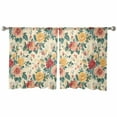 thumbnail image 3 of Vintage Spring Floral Sheer Curtains 54 Inches Length 2 Panels Set, Window Sheer Curtains for Living Room/Bedroom, Watercolor Farmhouse Botanical Light Filtering Rod Pocket Curtain 52'' x 54'' x 2, 3 of 7