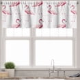 thumbnail image 3 of Ambesonne Flamingo Valance & Curtain, Geometric, 55"x45", Pink Peach White, 3 of 6
