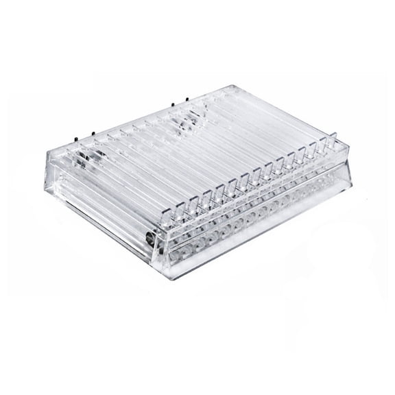 15-Compartment Lipstick Tray W/ Spring Load, 2-Pack