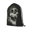 thumbnail image 2 of XMXT Unisex Drawstring Backpack for Women Men, Pointed Tooth Skull Pattern Waterproof Gym Bag String Bags for Shopping Sport Travel, m, 2 of 8