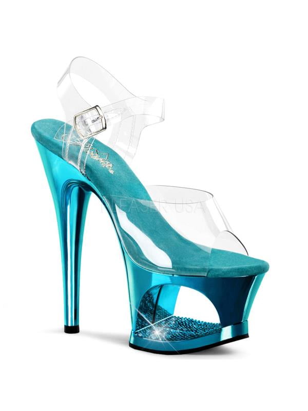 MOON708DMCH/C/TE Pleaser Platforms Exotic Dancing 7"-7 1/2" Heel Shoes Size:6 MOON708DMCH/C/TE Pleaser Platforms Exotic Dancing 7"-7 1/2" Heel Shoes Size:6