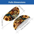 thumbnail image 2 of PhooArto 6 Pcs Cup Drawer Pulls, Sunflowers Animals Owls Shell Shape Handles Cabinet Knobs for Dresser Cupboard Closet Wardrobe with Screws, 2 of 7