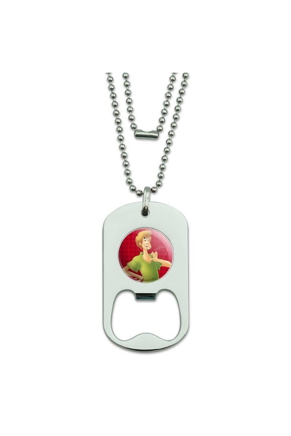 Scooby-Doo Shaggy Character Military Dog Tag Bottle Opener Pendant