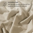 thumbnail image 2 of Bare Home Flannel Duvet Cover Set - 100% Flannel Cotton - Double Brushed - King/Cal King, Sand, 2 of 6