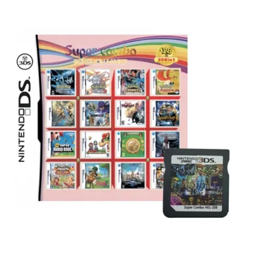 208 IN 1 Super Combo Pocket Mario DS Games NDS Game Cartridge Card ,US Version