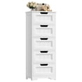 thumbnail image 4 of Homfa Modern Bathroom Cabinet, Free Standing Storage Cabinet with 5 Drawers Organizer Unit for Living Room Bedroom, White, 4 of 7
