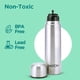 thumbnail image 3 of Milton Thermosteel Flip Lid 1000, termo aislado al vacío de doble pared 1000 ml | 34 onzas | 1 litro | Botella de agua fría y caliente las 24 horas con tapa, acero inoxidable, sin BPA, a prueba de fug, 3 of 5