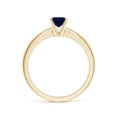 thumbnail image 2 of Angara Natural 0.85 Ct. Blue Sapphire Solitaire Ring in 14K Yellow Gold for Women (Ring Size: 3.5), 2 of 8