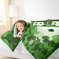 thumbnail image 4 of Homewish Cartoon Kitten Cat Bedding Comforter Set for Kid, Lucky Shamrock Botanical Twin Comforter Sets, Cute Animal Lover Reversible Bedding Set, Lightweight Room Decor, 2-Piece, 4 of 8