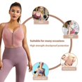 thumbnail image 6 of Xmarks Zipper in Front Sports Bra High Impact Strappy Back Support Workout Top, 6 of 9