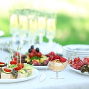Oasis Creations Scallop Stem Cup - Parfait Serving Bowl - 24 Count - Clear Hard Plastic - Appetizer Cup - Disposable or Reusable - 2 ounce - Ideal for Desserts, Appetizers, Puddings