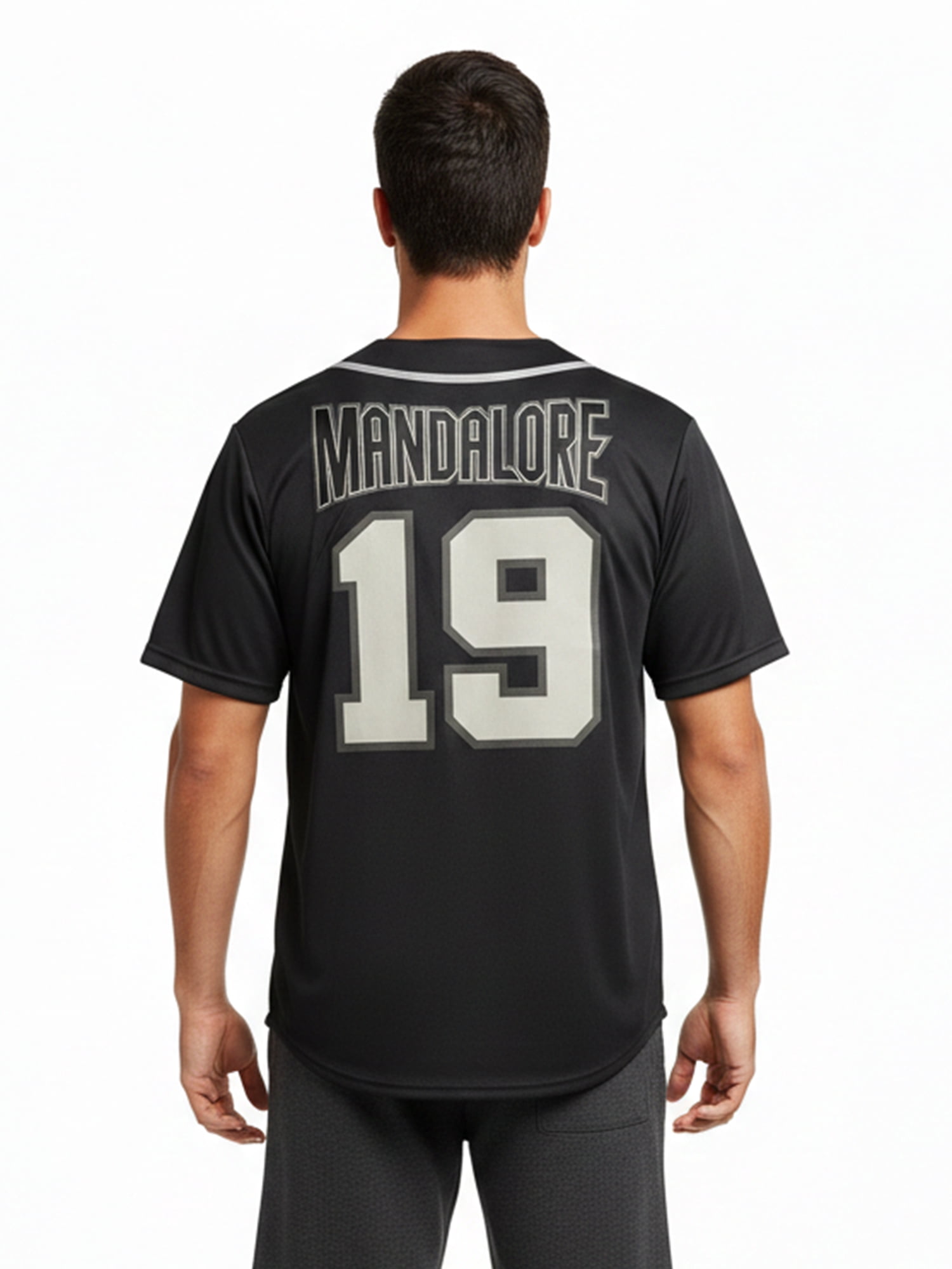 Star Wars, Men's & Big Men's Button-Up Graphic Jersey, Mandalorian, Sizes SM-3XL
