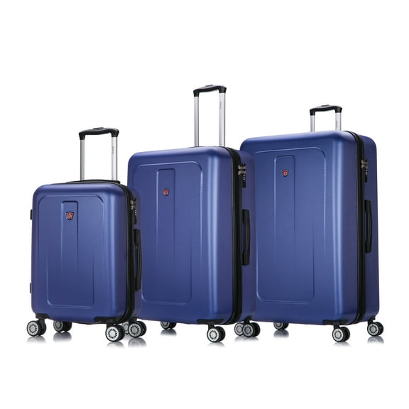DUKAP Crypto 3-Piece Hardside Luggage Sets with Spinner Wheels, Handle and Trolley, (20"/28"/32"), Blue