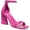 Fuschia Smooth, variant on BAR III Womens Black Ankle Strap Padded Appel Square Toe Flare Buckle Dress Heeled Sandal 7.5 M