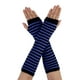 thumbnail image 1 of Guantes de punto sin dedos uxcell estampado de rayas para mujer One Size, 1 of 6