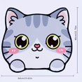 thumbnail image 3 of 1pc, Cute Grey Cat Rug - Non-Slip Bathroom Mat, Washable Doormat, Bedroom/Living Room Decoration, Silicone Mud Floor Mat for Pets - Indoor Cat Pad, Dog Sleeping Pad, 3 of 4