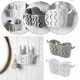 thumbnail image 3 of Toystoory Estante para fregadero, esponja para jabón, escurridor de tela, cesta de almacenamiento, bolsa, soporte para grifo, soporte ajustable Organizadores de utensilios de cocina gris, 3 of 6