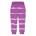 thumbnail image 4 of KyCheLot Womens Trendy Capri Pants Print Mid Waist with Pockets Casual Straight Leg Summer Capris, 4 of 7
