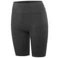 thumbnail image 2 of A2Y Women's Running Exercise High Waisted Bike Cotton shorts Charcoal L, 2 of 5