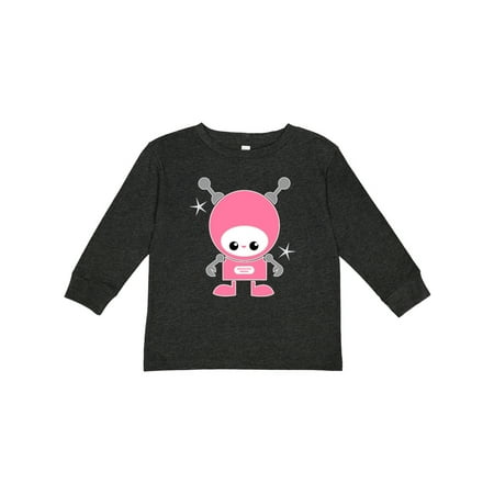 

Inktastic Space Robot Girl Astronaut Girls Long Sleeve Toddler T-Shirt