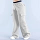 thumbnail image 4 of Pantalones Deportivos de Mujer, Estilo Cargo, de Pierna , Holgados, Ideales para Otoño, para el Trabajo y para Viajar. Gris M, 4 of 9