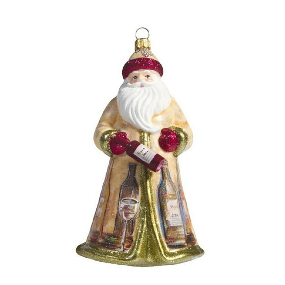 Joy To The World Vineyard Santa Ornament Glitterazzi Wine Vino Zkp4511vine