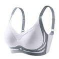 thumbnail image 2 of Bras for Women No Underwire Seamless Bralettes Wireless V Neck Push Up Bra for Everyday, 2 of 5